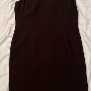 Elegant Chocolate Brown Strapless Dress